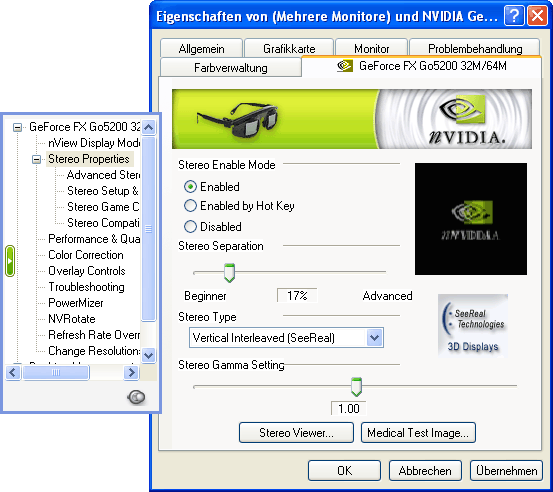 NVIDIA driver vertical interleaved